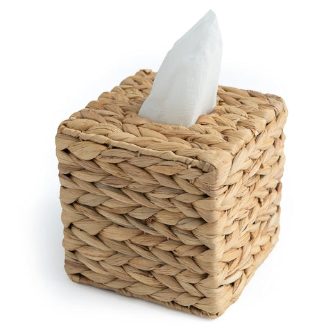 Tissue Box Holder - Tissue Box Cover Square- Wicker Tissues Cube Box Cover -Boho Decorative Woven Facial Tissue Holder  (Square) In Australia - Darrahopens