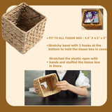 Tissue Box Holder - Tissue Box Cover Square- Wicker Tissues Cube Box Cover -Boho Decorative Woven Facial Tissue Holder  (Square) In Australia - Darrahopens