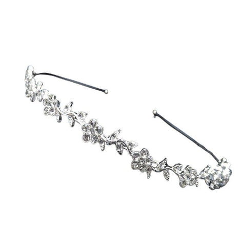 Headband Stylish Rhinestones Princess Crown Flower Leaf  Headband Wedding  for Bride Prom Headband for Women Girl In Australia - Darrahopens