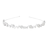 Headband Stylish Rhinestones Princess Crown Flower Leaf  Headband Wedding  for Bride Prom Headband for Women Girl