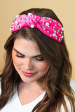 Pearl Knotted Headband for Women White Pearl Rhinestone Crystal Jeweled Embellished Hairband Fashion Elegant Ladies Wide Top Knot