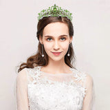 Crystal Crowns and Tiaras with Comb Headband for Girl or Women Birthday Party Wedding Prom Bridal Christmas ( Light Green) In Australia - Darrahopens