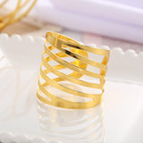 Gold Napkin Rings, Hollow Napkin Ring Holder for Wedding Christmas Family Gathering Table Decoration In Australia - Darrahopens