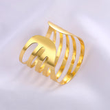 Gold Napkin Rings, Hollow Napkin Ring Holder for Wedding Christmas Family Gathering Table Decoration In Australia - Darrahopens