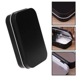 Black Rectangular Empty Hinged Tins Box Containers for First Aid Kit,Survival Kits,Storage,Herbs,Pills,Crafts and More