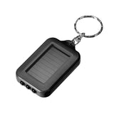 Mini LED Keychain Flashlight Torch Solar Energy Power Black with Hook for Camping Hiking Attach to a keychain In Australia - Darrahopens
