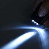 Mini LED Keychain Flashlight Torch Solar Energy Power Black with Hook for Camping Hiking Attach to a keychain