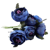 Simulation Silk Cloth Bouquet Bride Holding Flowers Decorative Flowers ( Blue Purple ) Single Flower Diameter of About 4cm