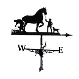 Various Shapes of Stainless Steel Creative weathervane, Black Metal Patio roof Outdoor Decorative weathervane (Man and Horse) In Australia - Darrahopens