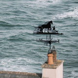 Various Shapes of Stainless Steel Creative weathervane, Black Metal Patio roof Outdoor Decorative weathervane (Man and Horse) In Australia - Darrahopens