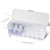 Storage Organizer for cosmetic contact lenses and daily disposable contacts, Clear Plastic Box for all brands daily lens (White) In Australia - Darrahopens