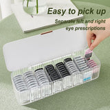 Storage Organizer for cosmetic contact lenses and daily disposable contacts, Clear Plastic Box for all brands daily lens (White) In Australia - Darrahopens