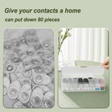 Storage Organizer for cosmetic contact lenses and daily disposable contacts, Clear Plastic Box for all brands daily lens (White) In Australia - Darrahopens