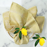 Lemon Napkin Rings Set of 4, Lovely Yellow Decorative Fruit Lemon Napkin Ring Holder for Wedding, Dinner Party, Summer Holiday In Australia - Darrahopens