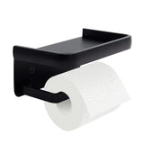 Toilet Paper Holder with Shelf, Matte Black Toilet Paper Holder, Toilet PaperHolder Wall Mount, Bathroom Adhesive Toilet Paper In Australia - Darrahopens