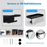 Toilet Paper Holder with Shelf, Matte Black Toilet Paper Holder, Toilet PaperHolder Wall Mount, Bathroom Adhesive Toilet Paper In Australia - Darrahopens