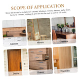 4pcs Furniture Decals Retro Decor Wood Applique Dresser Decor Unpainted Carved Unpainted Wooden Furniture Wood Carved （16*8*0.8cm）