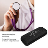 Hard Stethoscope Case with Portable Shockproof Storage Bag Anti Scratch EVA Organizer for Doctors Nurses (Auscultation Bag  Black)