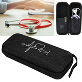 Hard Stethoscope Case with Portable Shockproof Storage Bag Anti Scratch EVA Organizer for Doctors Nurses (Auscultation Bag  Black)