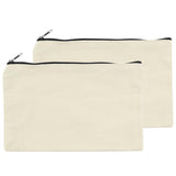 2pcs Canvas Bags,Pencil Case,Makeup Bag,Blank Zipper Pencil Pouch for School Supplies,Office Supplies,Home,DIY,Cosmetic Bag In Australia - Darrahopens