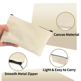 2pcs Canvas Bags,Pencil Case,Makeup Bag,Blank Zipper Pencil Pouch for School Supplies,Office Supplies,Home,DIY,Cosmetic Bag In Australia - Darrahopens