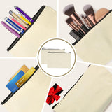 2pcs Canvas Bags,Pencil Case,Makeup Bag,Blank Zipper Pencil Pouch for School Supplies,Office Supplies,Home,DIY,Cosmetic Bag In Australia - Darrahopens