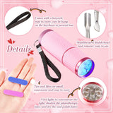 Mini UV LED Nail Lamp for Gel Nails with 9 LED and Nail Cuticle Pusher Portable Gel LED UV Nail Lamp (Pink) In Australia - Darrahopens