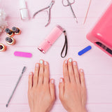 Mini UV LED Nail Lamp for Gel Nails with 9 LED and Nail Cuticle Pusher Portable Gel LED UV Nail Lamp (Pink) In Australia - Darrahopens