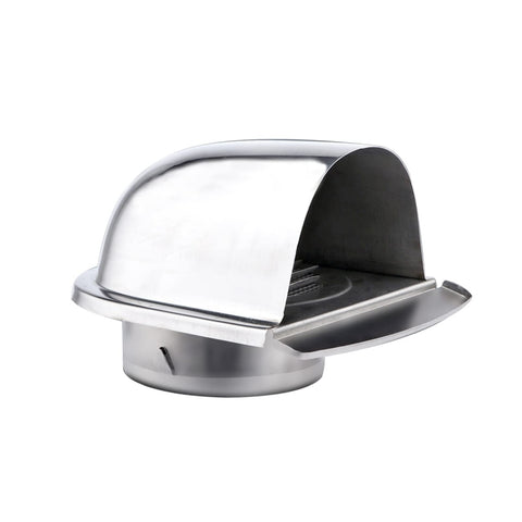 4in Exhaust Air Vent Cover Louvered Vent Cover Stainless Steel Exterior Exhaust Vent Cover Outdoor Exhaust Cap with Fine Mesh