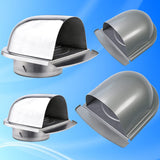 4in Exhaust Air Vent Cover Louvered Vent Cover Stainless Steel Exterior Exhaust Vent Cover Outdoor Exhaust Cap with Fine Mesh