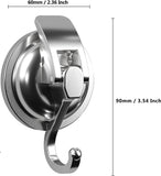 Suction Cup Hooks for Shower, Heavy Duty Vacuum Shower Hooks for Inside Shower, Silver-Plated Plished Easy to Install Super 2 Pack In Australia - Darrahopens