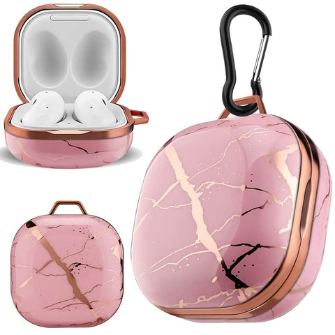 Case Full Coverage Hard with Keychain Carrying Bumper Premium Material With Metal Carabiner(Rose Pink)
