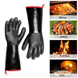 Extreme Heat Resistant Gloves for Grill BBQ, Waterproof Long Sleeve Pit Grill Gloves for Fryer, Baking, Oven,Smoker（14-Inch ） In Australia - Darrahopens