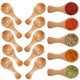 15 Pack Mini Wood Spoon with Short Handle, Perfect for Small Jars of Jam, Spices, Condiments, Seasoning, Sugar, Honey, Coffee