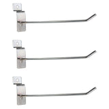 3 Pcs Heavy Duty Slatwall Panel Hooks Hanging Slatwall Accessories Metal Slat Wall Hanging Hooks Silver Slat  (7.87 Inch)