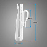 20pcs Plastic Curtain Hooks,Adjustable Depth Pinch Pleat Locking Curtain Tape Clip Hook for Window Curtain (2.7 inches)