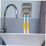 Toothbrush Holder Toothbrush Self Stainless Steel Toothbrush Holder Metal Toothbrush Holder Punch Toothbrush Rack 3-in-1 In Australia - Darrahopens