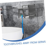 Toothbrush Holder Toothbrush Self Stainless Steel Toothbrush Holder Metal Toothbrush Holder Punch Toothbrush Rack 3-in-1 In Australia - Darrahopens
