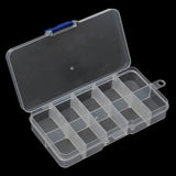 Jewelry Storage Box Plastic 10 Large Grids Organizer Box Bead Fishing Tackle Container Case with Removable Dividers