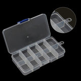 Jewelry Storage Box Plastic 10 Large Grids Organizer Box Bead Fishing Tackle Container Case with Removable Dividers