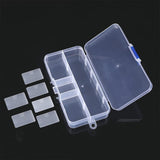 Jewelry Storage Box Plastic 10 Large Grids Organizer Box Bead Fishing Tackle Container Case with Removable Dividers