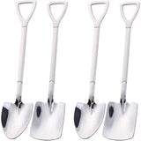 4 Pcs Stainless Steel Shovel Shape Spoon Pointed Spoon Coffee Tea Sugar Stirring Spoon Cake Dessert Spoon, Cat Dog Food Scooping In Australia - Darrahopens