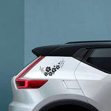 2Pcs Car Flower Sticker Decals Black Floral Styling Car Self-Adhesive Sticker Waterproof Auto Body Exterior Universal Decal