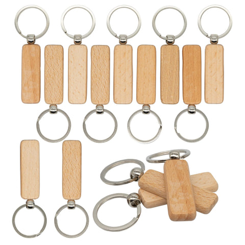 Wood Engraving Blanks Rectangle Blank Wooden Key Chain Wood Blanks for Keychains Lightweight but sturdy 20 Pack In Australia - Darrahopens