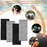 4 pes Protective Arm Sleeves for Thin Skin Anti-Cut Burn Resistant Cover Forearm Sleeve for Cooking(Black, Gray, 7.9 Inch S)