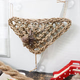Hermit Crab Climbing Toys, Seagrass Mat Lizard Hammock with Suction Cup, Natural Seagrass Woven Net