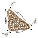 Hermit Crab Climbing Toys, Seagrass Mat Lizard Hammock with Suction Cup, Natural Seagrass Woven Net