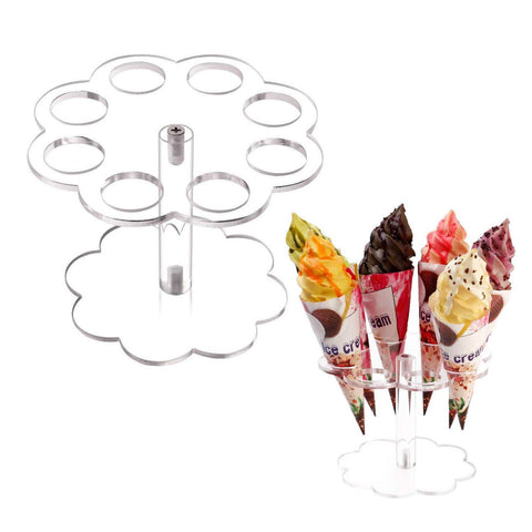 Stand Clear Cotton Candy Stand Display Mini Waffle Cone Displaying Stand Cupcake Cone Holder for Weddings Baby Showers Birthday In Australia - Darrahopens