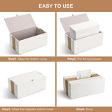 Tissue Box Cover, New Kleenex Box Covers Rectangular Tissue Holder for Home/Office/Car Decoration White