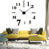 Large Home Decor Office 3D Wall Sticker Clocks
DIY Wall Clock Modern Large 3D Wall Clock Mirror Stickers Home Office Decor,Black